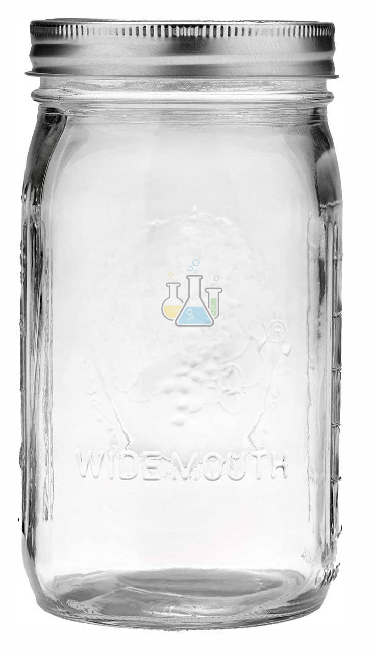 Wide Mouth Mason Jar Quart Jar with Lid and Band